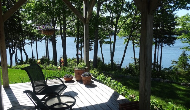 Water Front post and beam guest house "Thyme & Tide", on Muscongus Bay.