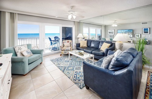 Fort Walton Beach Condo | Islander Beach 3001 Direct Ocean View from Private Balcony, Large Pool, Free Beach Service